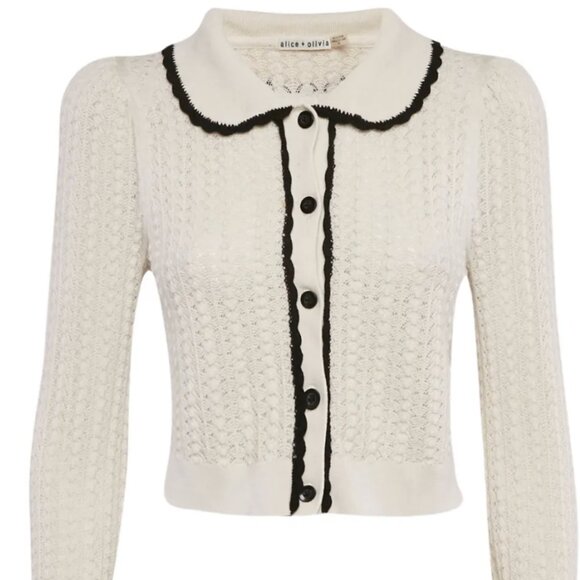 alice + olivia crochet button cardigan, size XS - Picture 1 of 4